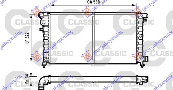HLADNJAK MOTORA 1.5 DIZEL (53x29.7) (NRF)