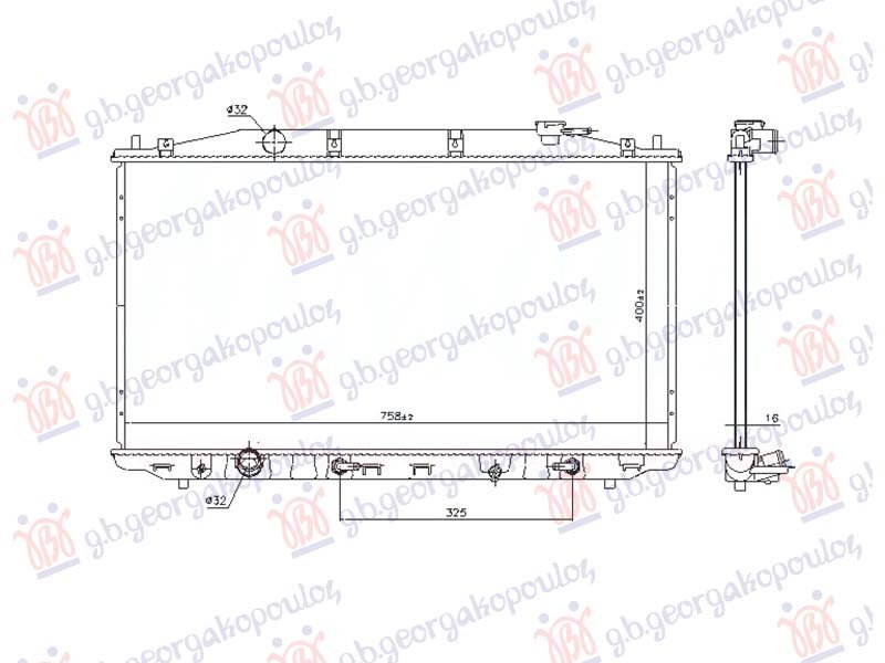 HLADNJAK MOTORA 2.0/2.4 BENZIN (AUTO) (400x760x26) (VALEO)