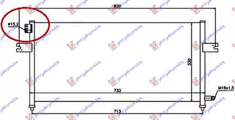 HLADNJAK KLIME 2.4BEN-2.5TD(70x32x1.6)