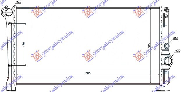HLADNJAK MOTORA 1.3JTD (58x31x3.8) (MARELLI TIP) (MARELLI)