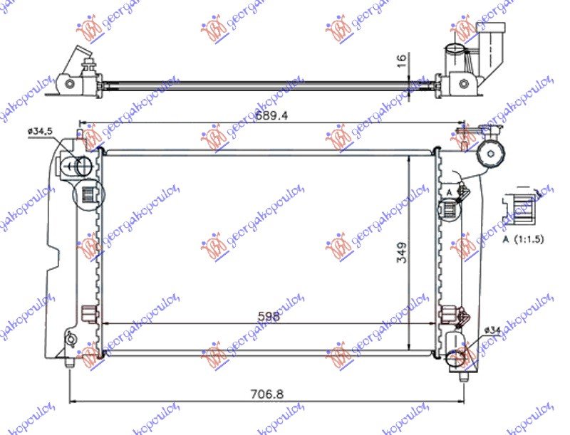 HLAD. MOTORA 1.8i AUTO BENZIN 60x35 KOYO