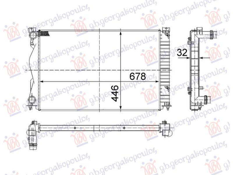 HLADNJAK MOTORA 2.0 BENZIN - 2.0 DIZEL (MAN) (677x439) (NRF)
