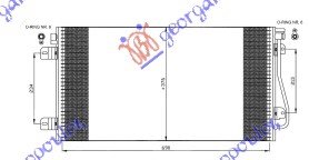 HLADNJAK KLIME DIZEL 01-03 (69.2x38)