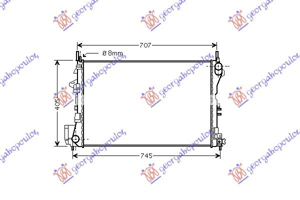 HLADNJAK MOTORA 1.6/18I 16V (+/-AC) (65x40.5) Z16XE-Z18XE (NRF)