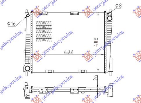 HLADNJAK MOTORA 1.5 DIZEL (+/-AC) (49x41) (NRF)
