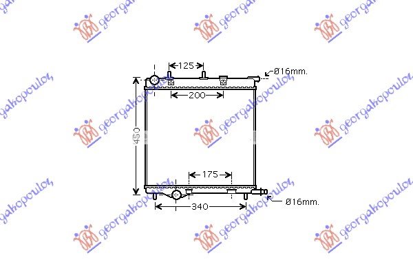 HLADNJAK MOTORA 1.4/1.6cc (38x40) (NRF)