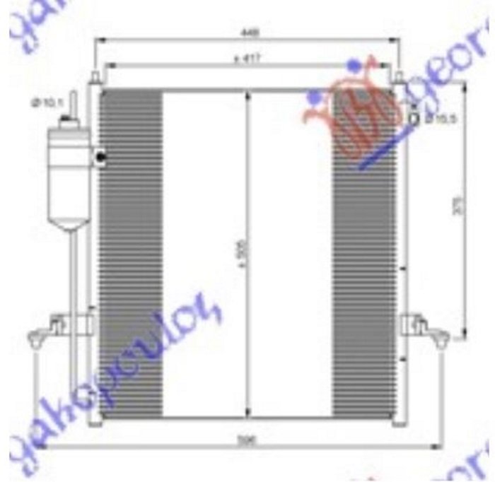 HLADNJAK KLIME 2.5 TURBO DIZEL (43x42) (KOYO)