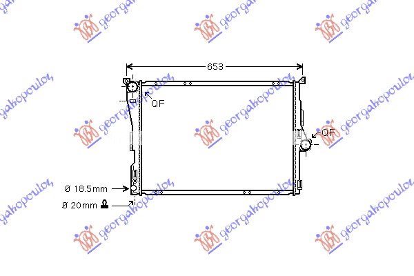 HLADNJAK MOTORA ZA SVE MODELE BENZIN (MAN) (600x460x32) 1 CEV (NRF)