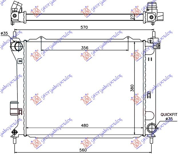 HLADNJAK MOTORA DIZEL (48x37.5)