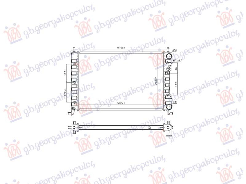 HLADNJAK MOTORA 1.2 BENZIN (522x372x32)-2000 (NRF)