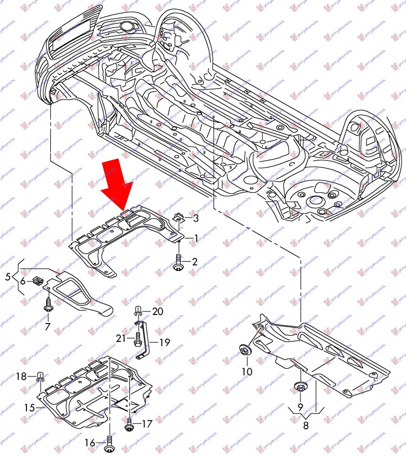 ZASTITA MOTORA BENZ (MALA)(ALUMINIJUM)