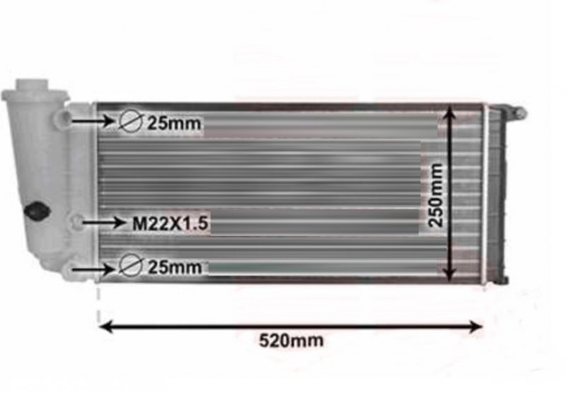 HLADNJAK MOTORA 750-900 1.0/1.1 (MAN/AUTO) (52x25) (NRF)