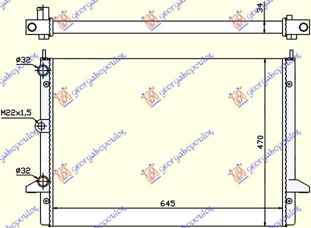 HLAD MOT.2.3 i-16V-2.8 i/VR6 (64.5x47)-0