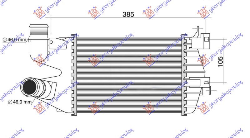 HLAD. INTERKULERA 1.7 CDTi DIZ 08- 26x18