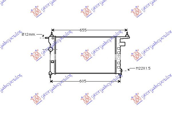 HLADNJAK MOTORA 1.2-1.4 -A/C (53x28)