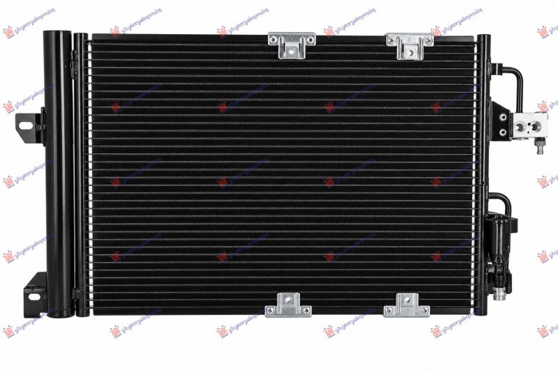 HLADNJAK KLIME ASSY (2002-2004) (555x382x16) (HOSE - FILTER OPPOSITE SIDE) (NRF)