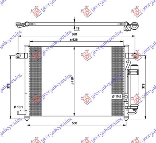 HLADNJAK KLIME 1.2i-8V/16V (54x41.5x1.6)