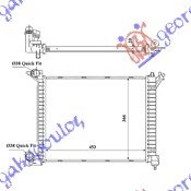 HLADNJAK MOTORA  1.4 T.D. (45.5x36.6x24)