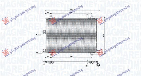HLADNJAK KLIME 1.6 HDi (520x360x17) (MARELLI)