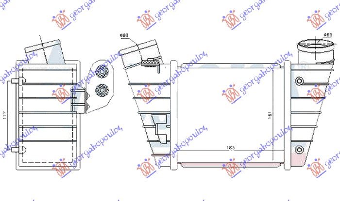 HLAD. INTERKULERA 1.8T (S3) (185x165x85)