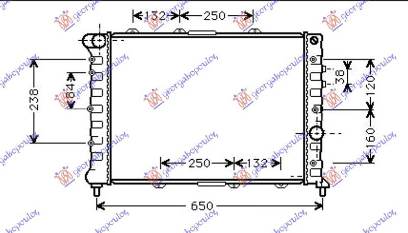 HLADNJAK MOTORA 1.9JTD-2.4JTD(58x39.5x24