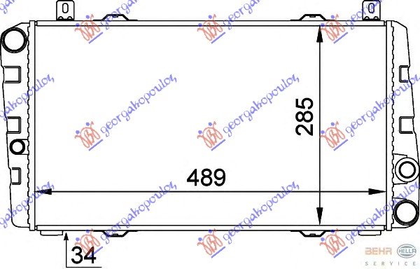 HLADNJAK MOTORA  1.3 +A/C (49x28.5)