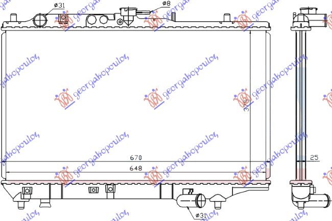 HLADNJAK MOTORA BENZIN (37.5x64)