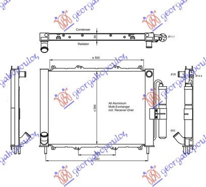 HLADNJAK MOTORA I KLIME (51x38x3.8) (NRF)