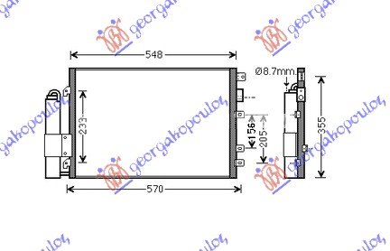 HLADNJAK KLIME 1.4cc8V 1.6cc16V 5D(51x38