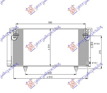 HLADNJAK KLIME BENZIN-DIZEL(61.5x29.7x16