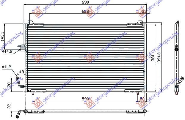 HLAD KLIME A/C 99- BEN/DIZ (65x38)