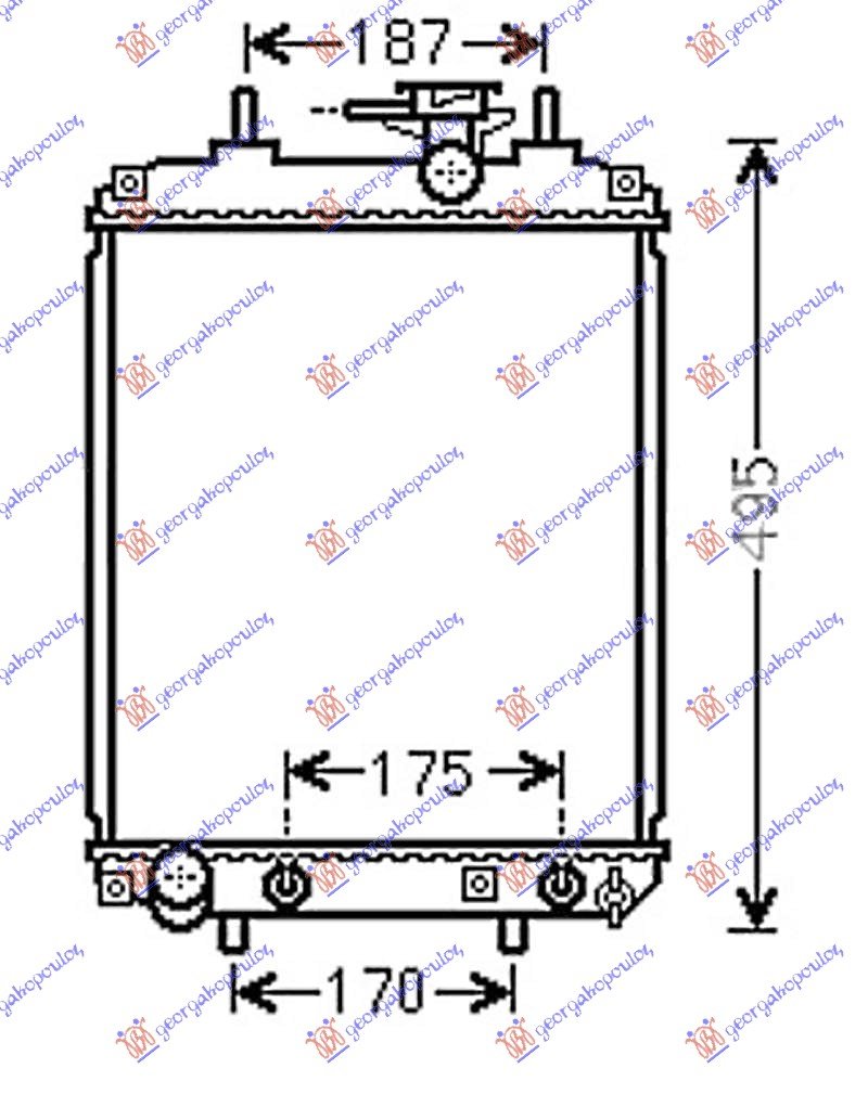 HLADNJAK MOTORA 1.0/1.3/1.5 BENZIN (MAN/AUTO) (400x310) (KOYO)