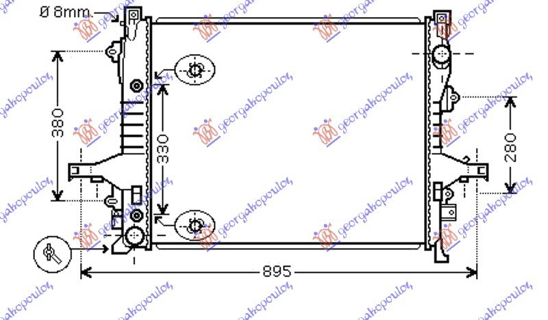 HLADNJAK MOTORA BENZIN/DIZEL (MAN/AUTO) (620x530x32) (NRF)
