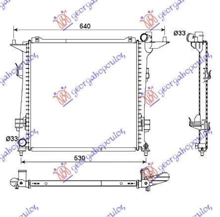 HLADNJAK MOTORA 2.0 CRDi (45x45.5x14)