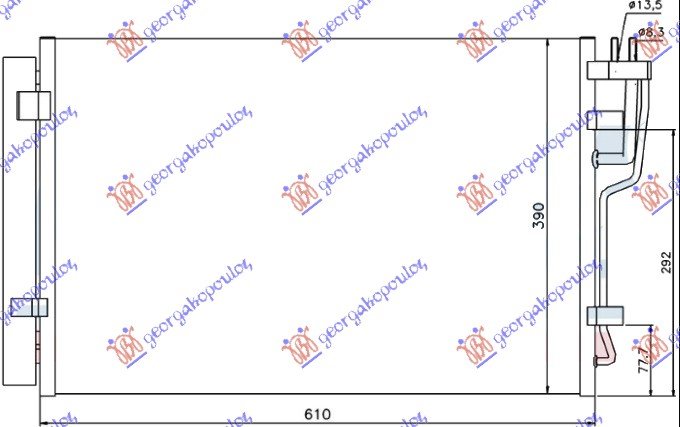 HLADNJAK KLIME 1.4-1.6-2.0 16V (57x38)