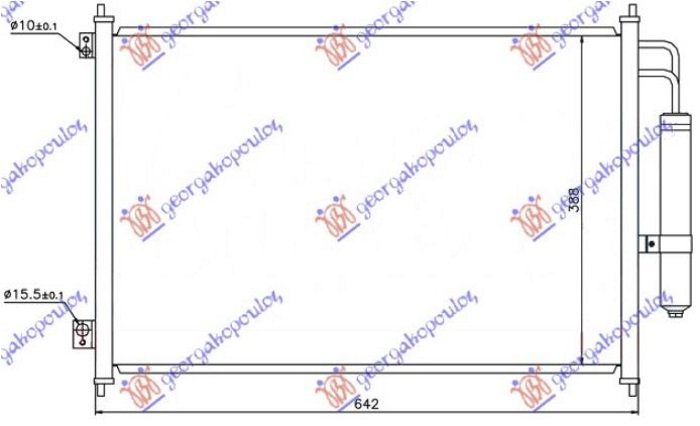 HLADNJAK KLIME BENZIN/DIZEL (610x390x16) 07- (KOYO)