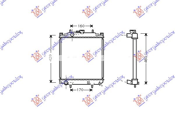 HLADNJAK MOTORA 1.0i 12V (MAN) (37.5x32.5x1.6) (NRF)
