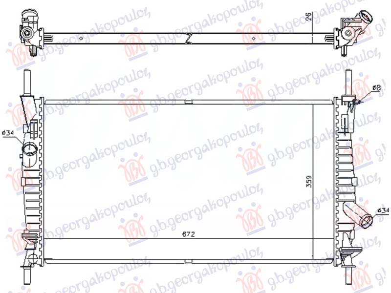 HLADNJAK MOTORA 2.0 DIZEL (+/-AC) (670x380x26) (NRF)