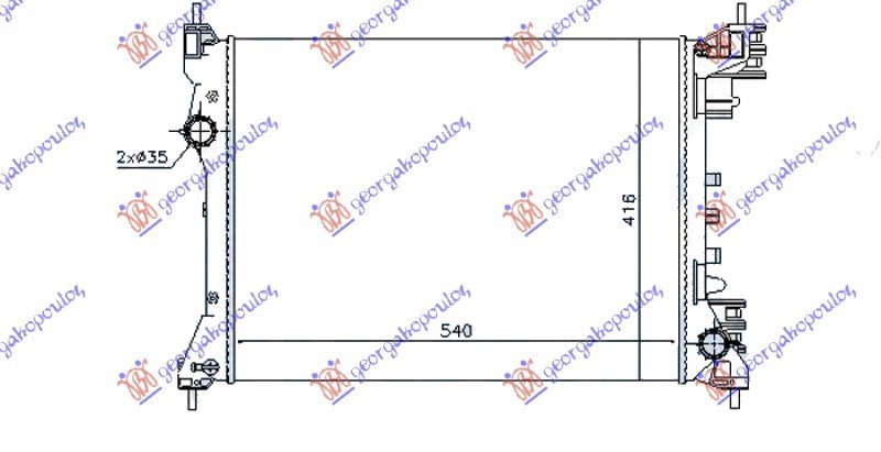 HLAD MOT. 1.4i16V +/- A/C (54x41.5x1.6)