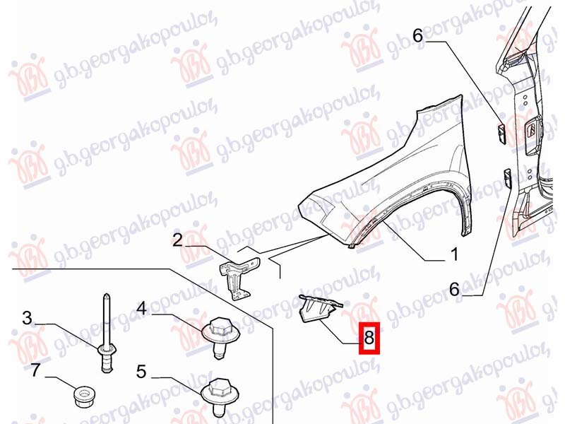 NOSAC BLATOBRANA DONJI METAL (O)