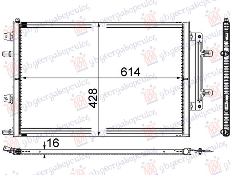HLADNJAK MOTORA DODATNI 3.0/4.0 TFSi BENZIN (615x430x16) (MAHLE BEHR)