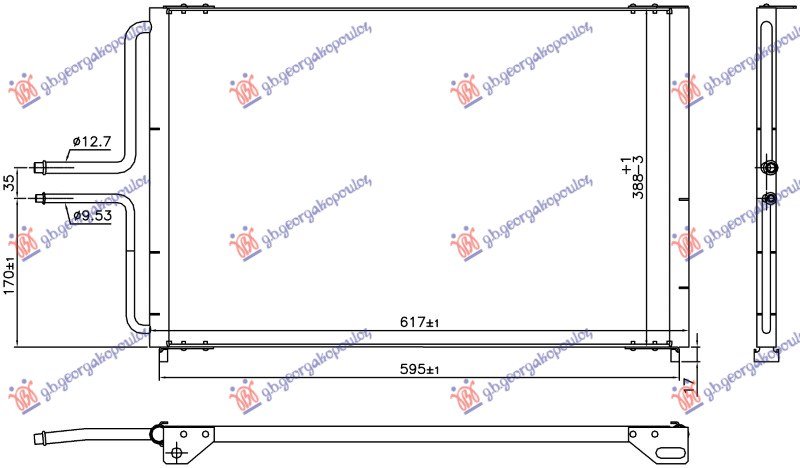 HLADNJAK KLIME 2.0 BENZIN (633x334x12) (MARELLI)