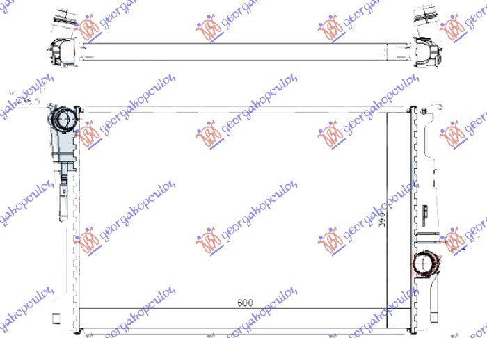 HLADNJAK MOTORA ZA SVE MODELSE BENZIN-DIZEL (MAN) (600x390x32) (NRF)