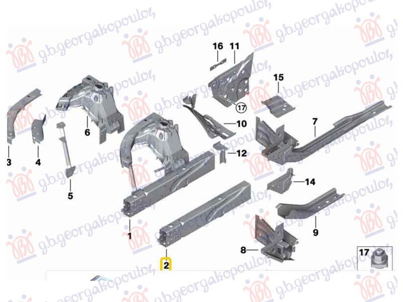NOSAC HLADNJAKA I MOTORA METAL