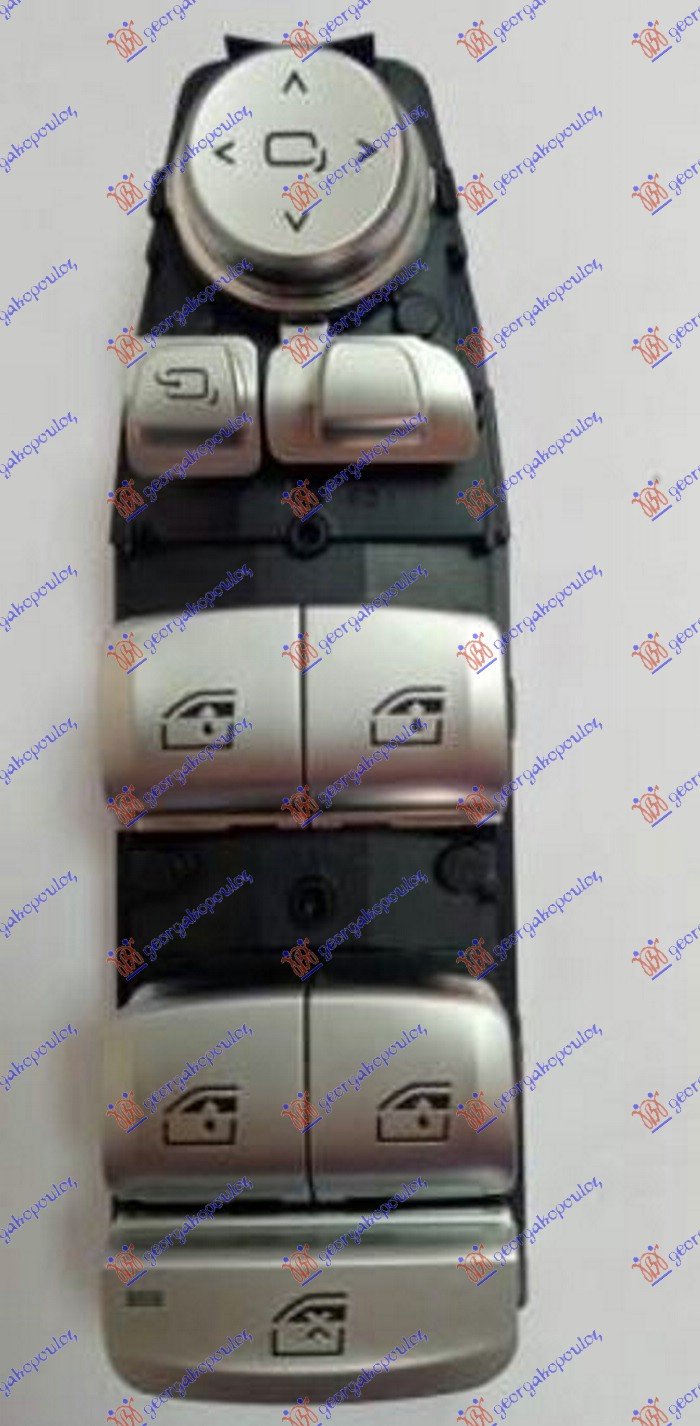 PREKIDAC U PREDNJIM VRATIMA HROM (4 TASTERA) (ELEKTRO-SKLOPIV RETROVIZOR) (11 PIN)