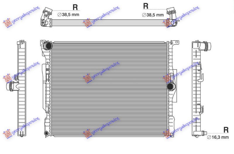 HLADNJAK MOTORA 2.0 BENZIN (MAN/AUTO) (600x478) (NISSENS)