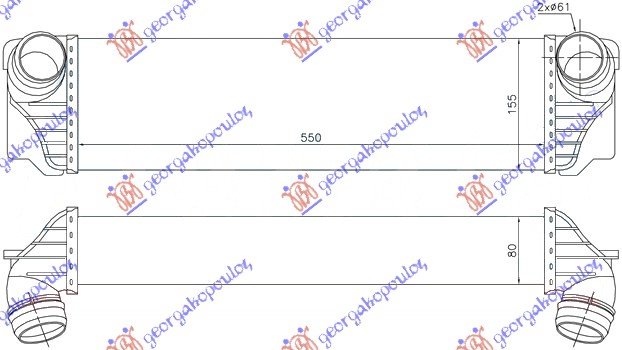 HLAD INTERC.2.0-3.0 DIZEL (550x172x80)