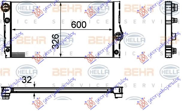 HLADNJAK 3.0-4.0cc(60x35.6x3.2)BEHR