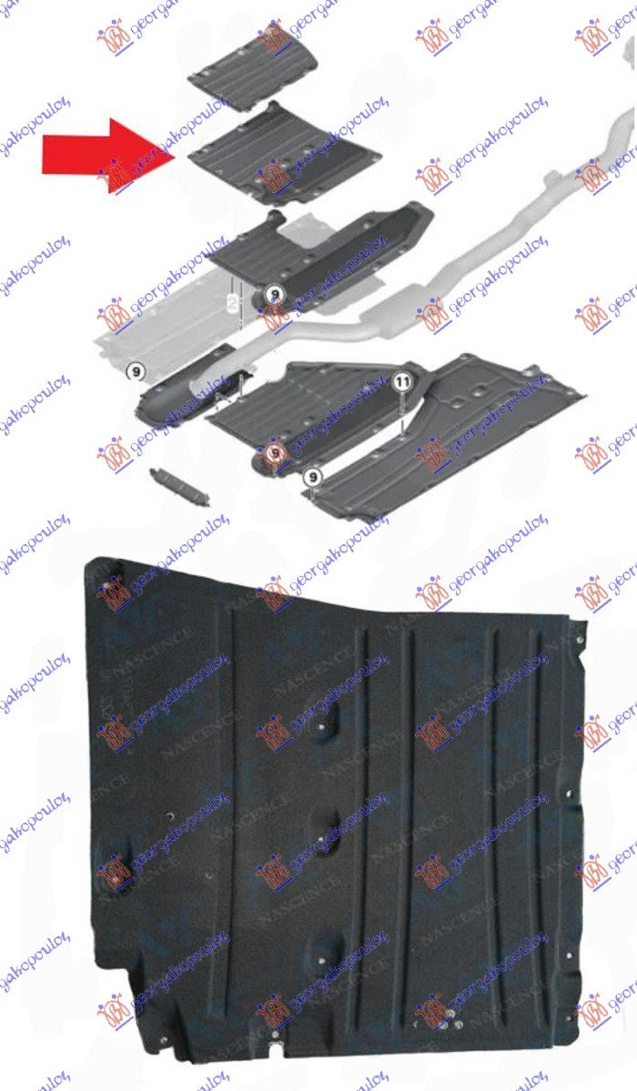 SINA ZADNJEG BRANIKA PLASTICNA (G30/SEDAN) (M-SPORT)