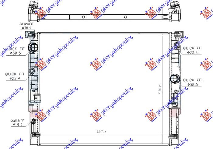 SINA ZADNJEG BRANIKA PLASTICNA (G30/SEDAN) (M-SPORT)